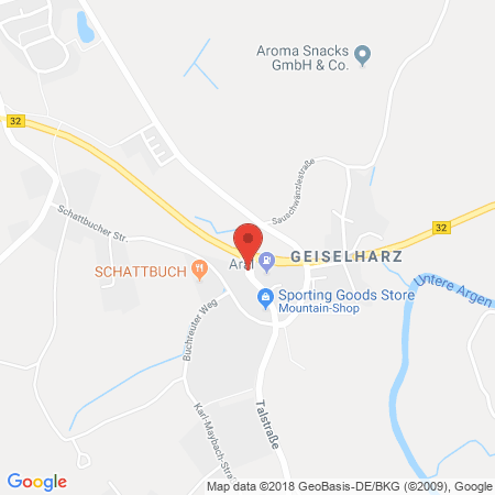 Position der Autogas-Tankstelle: Aral-Station Weber in 88279, Amtzell