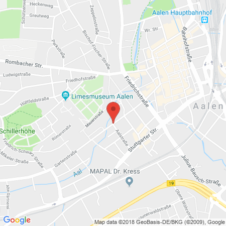 Position der Autogas-Tankstelle: Bft Station Lehmann (Bio-Tanke) in 73430, Aalen