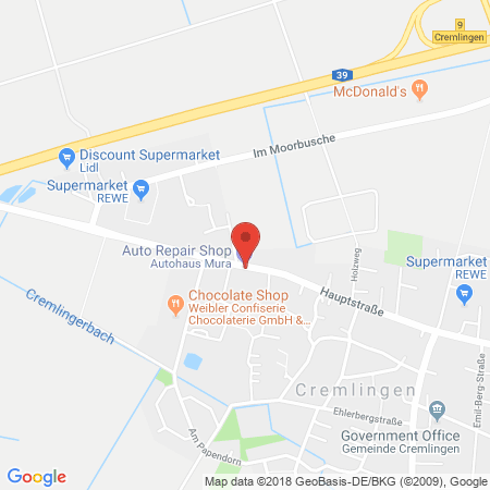 Position der Autogas-Tankstelle: Aral-Station Autohaus Achilles GmbH in 38162, Cremlingen