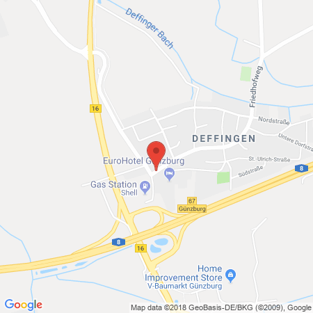 Standort der Autogas Tankstelle: Shell Autohof Günzburg in 89312, Günzburg, OT Deffingen