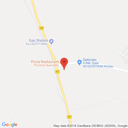 Position der Autogas-Tankstelle: Allguth - Tankstelle in 86981, Kinsau