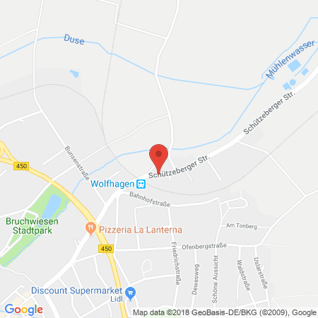 Position der Autogas-Tankstelle: Esso Tankstelle Schumann in 34466, Wolfhagen