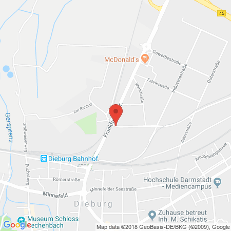 Standort der Autogas Tankstelle: Autoservice Noe in 64807, Dieburg
