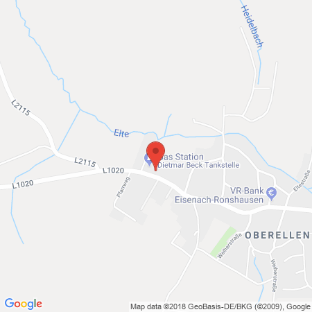 Standort der Autogas Tankstelle: Freie Tankstelle D. Beck in 99834, Gerstungen-Oberellen
