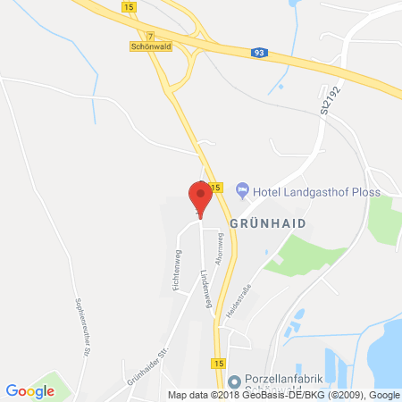 Position der Autogas-Tankstelle: Westfalen Autogas Honda - Autohaus Dressel in 95173, Schönwald