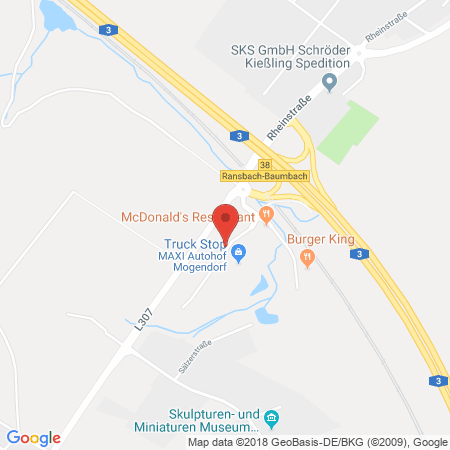 Position der Autogas-Tankstelle: Maxi Autohof Mogendorf (Total) in 56424, Mogendorf