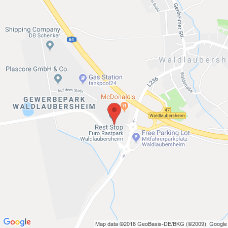 Standort der Autogas Tankstelle: Autohof Waldlaubersheim (Euro Rastpark), Total in 55444, Waldlaubersheim