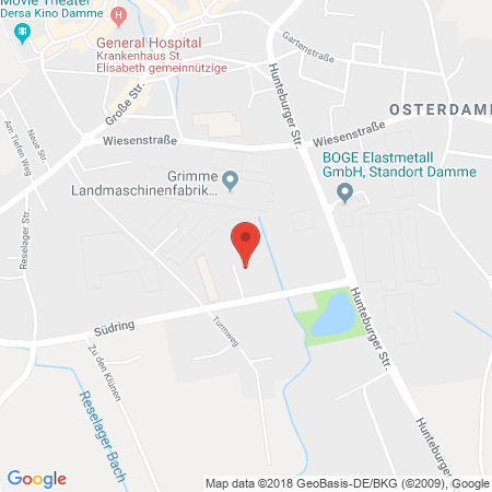 Position der Autogas-Tankstelle: LBG Damme eG in 49401, Damme