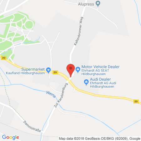 Standort der Autogas Tankstelle: OIL! Tankstelle Carolinenburg GbR in 98646, Hildburghausen