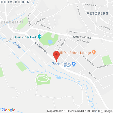 Standort der Autogas Tankstelle: AGIP Tankstelle Autohaus Theindel in 35444, Biebertal