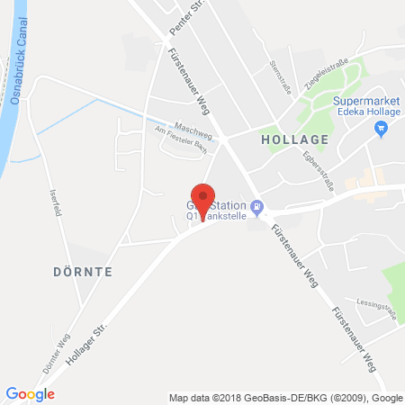 Position der Autogas-Tankstelle: Q1 Tankstelle in 49134, Wallenhorst