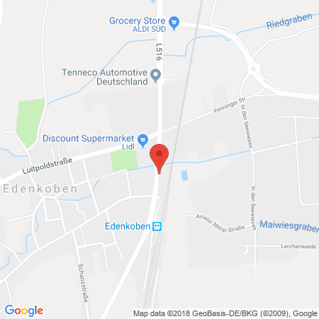 Position der Autogas-Tankstelle: Lintz Tankstellen GmbH & Co. KG in 67480, Edenkoben