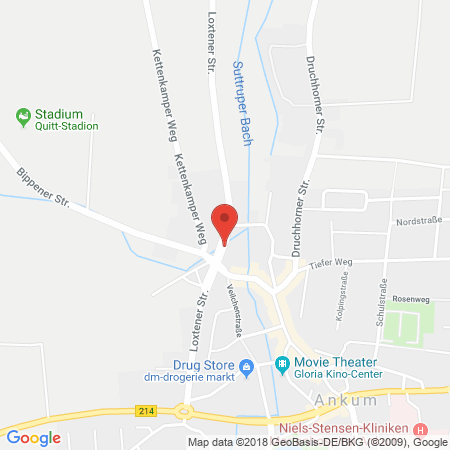 Position der Autogas-Tankstelle: Freie Tankstelle Berling in 49577, Ankum