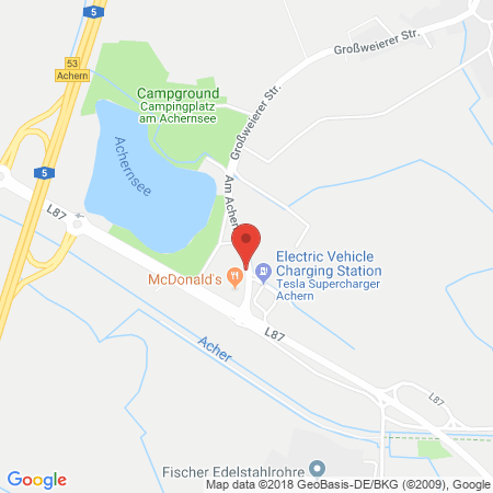 Position der Autogas-Tankstelle: Shell Station Pirmin Lang in 77855, Achern
