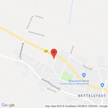 Position der Autogas-Tankstelle: Freie Tankstelle Brigitte Husemann in 32312, Lübbecke-Nettelstedt