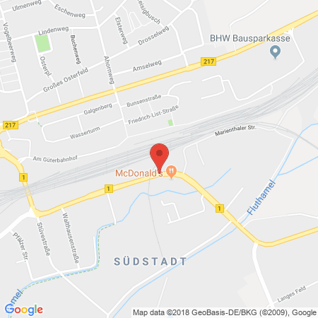 Position der Autogas-Tankstelle: Autohaus Rose in 31785, Hameln