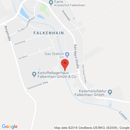 Position der Autogas-Tankstelle: GO Tankstelle Lischke in 04808, Falkenhain