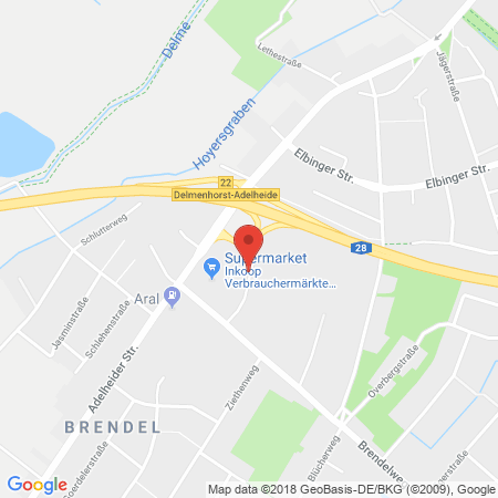 Position der Autogas-Tankstelle: Reifen Günther in 27755, Delmenhorst