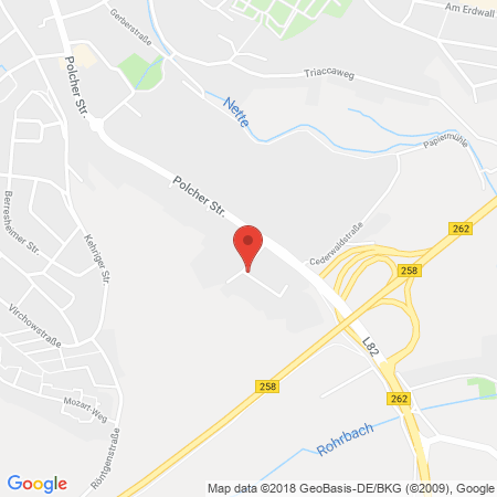 Position der Autogas-Tankstelle: ED Tankstelle KBM Motorfahrz. GmbH & Co. KG in 56727, Mayen