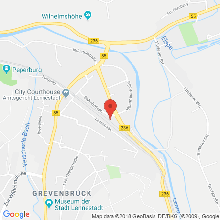 Standort der Autogas Tankstelle: Kornhaus Grevenbrück (Raiffeisen) in 57368, Lennestadt-Grevenbrück