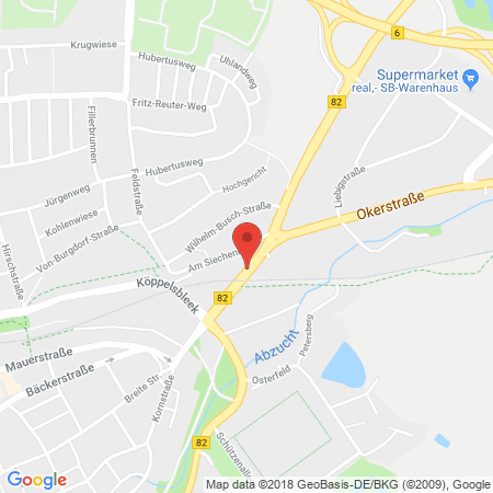 Position der Autogas-Tankstelle: GO Tankstelle in 38640, Goslar