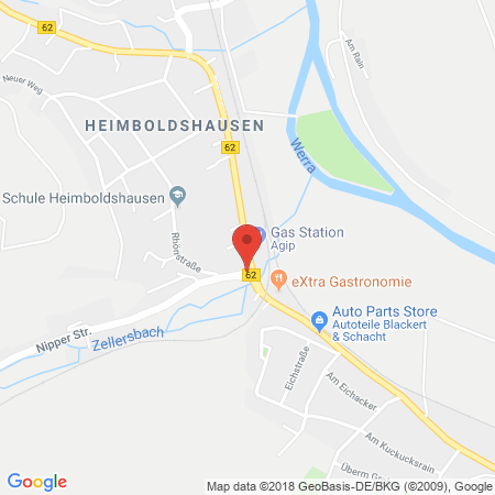 Position der Autogas-Tankstelle: Freie Tankstelle Hugo Reinhold (AGIP) in 36269, Philippsthal-Heimboldshausen