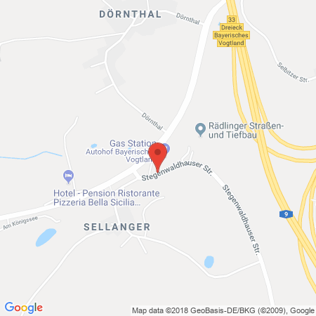 Standort der Autogas Tankstelle: Autohof Selbitz Bayrisches Vogtland (Total) in 95152, Selbitz