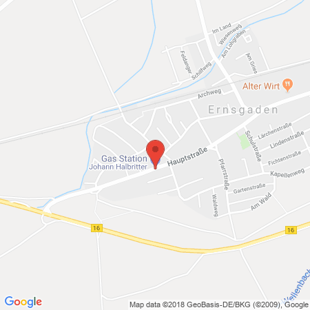 Position der Autogas-Tankstelle: Halbritter Johann - Tankstelle in 85119, Ernsgaden