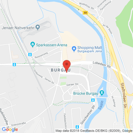 Position der Autogas-Tankstelle: Total Station - Anzhela Wittig in 07745, Jena-Burgau
