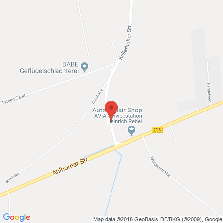 Position der Autogas-Tankstelle: AVIA-Servicestation Agnes Rebel in 49661, Cloppenburg