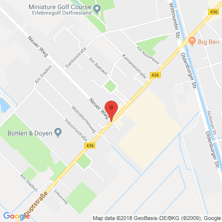 Position der Autogas-Tankstelle: Aral Tankstelle Dieter Wilhelms in 26639, Wiesmoor