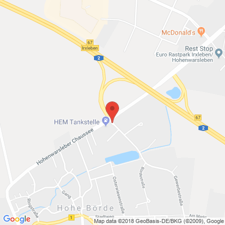 Position der Autogas-Tankstelle: HEM Tankstelle in 39167, Irxleben