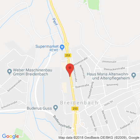 Standort der Autogas Tankstelle: ARAL Tankstelle Müller in 35236, Breidenbach