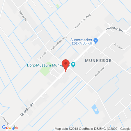 Position der Autogas-Tankstelle: Landhandel Nordwest in 26624, Münkeboe