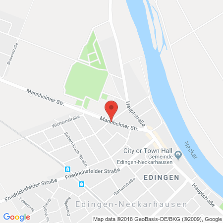 Standort der Autogas Tankstelle: bft-Tankstelle Seitz in 68535, Edingen