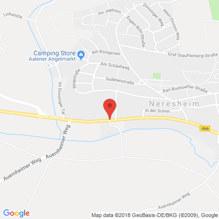 Position der Autogas-Tankstelle: Bosch Service Rauwolf in 73450, Neresheim