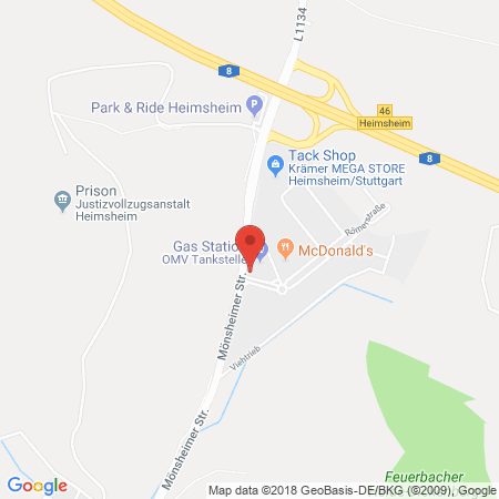 Standort der Autogas Tankstelle: OMV Tank- & Washcenter in 71296, Heimsheim