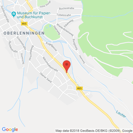 Standort der Autogas Tankstelle: Tankstelle + Autohaus Erwin Schmidt in 73252, Lenningen-Oberlenningen