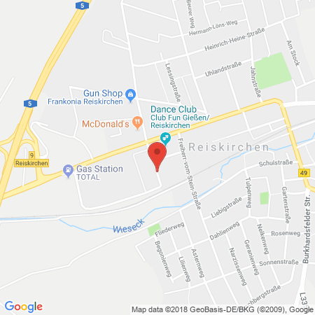 Standort der Autogas Tankstelle: TOTAL-Station in 35447, Reiskirchen