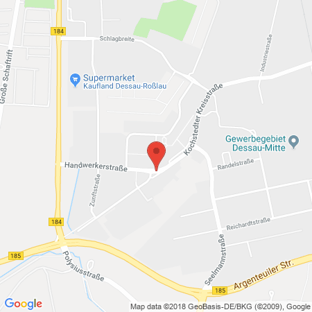 Position der Autogas-Tankstelle: Star Tankstelle B. Hermann in 06847, Dessau