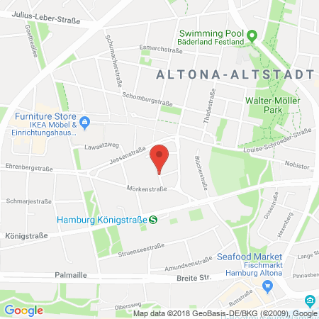 Position der Autogas-Tankstelle: Propan-Gesellschaft mbH in 22767, Hamburg-Altona
