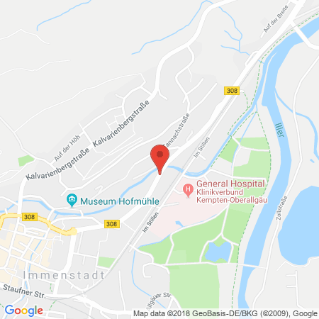 Position der Autogas-Tankstelle: Avia Tankstelle in 87509, Immenstadt