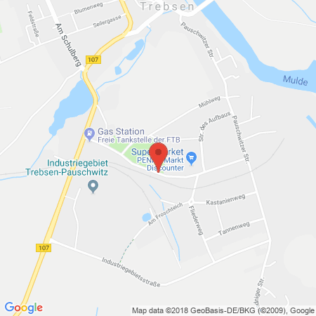 Position der Autogas-Tankstelle: bft Station (FTB) in 04687, Trebsen