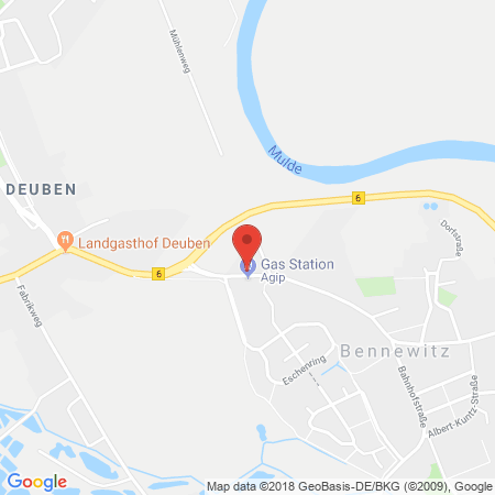 Position der Autogas-Tankstelle: AGIP Service Station in 04828, Bennewitz