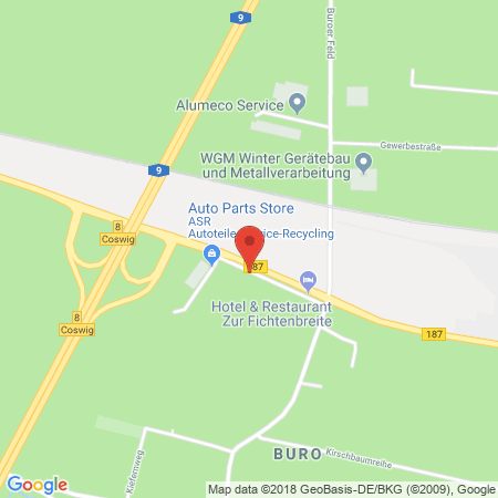 Position der Autogas-Tankstelle: ASR-Klieken in 06869, Coswig