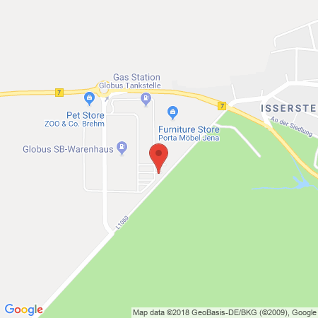 Standort der Autogas Tankstelle: Globus Hilscher in 07751, Jena-Isserstedt