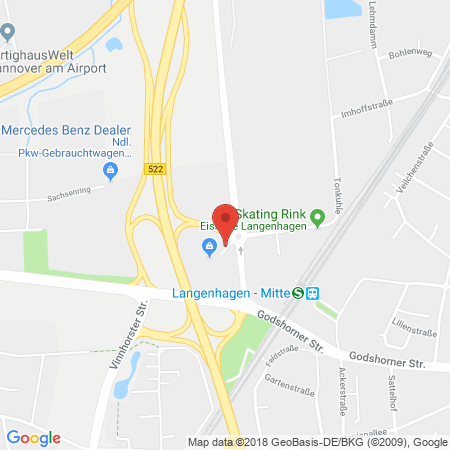 Standort der Autogas Tankstelle: Wilhelm Hoyer KG Tanktreff Langenhagen in 30853, Hannover - Langenhagen