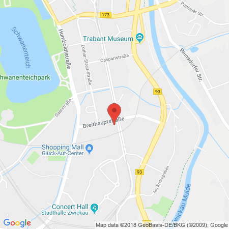 Standort der Autogas Tankstelle: Globus Zwickau in 08056, Zwickau