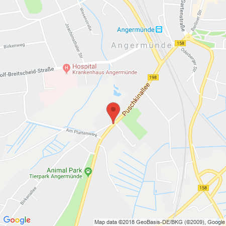 Standort der Autogas Tankstelle: ESSO-Station in 16278, Angermünde