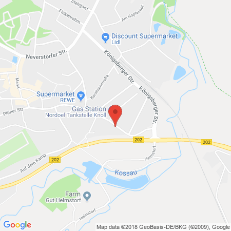 Position der Autogas-Tankstelle: Nordoel-Tankstelle in 24321, Lütjenburg